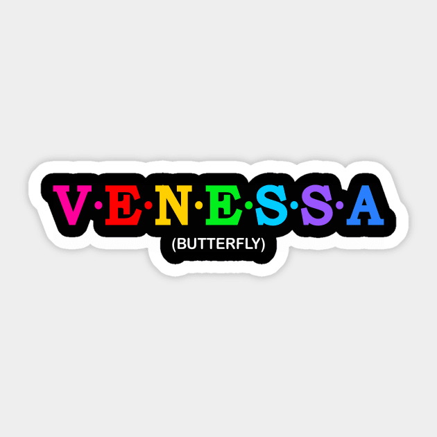 Venessa - Butterfly. Sticker by Koolstudio